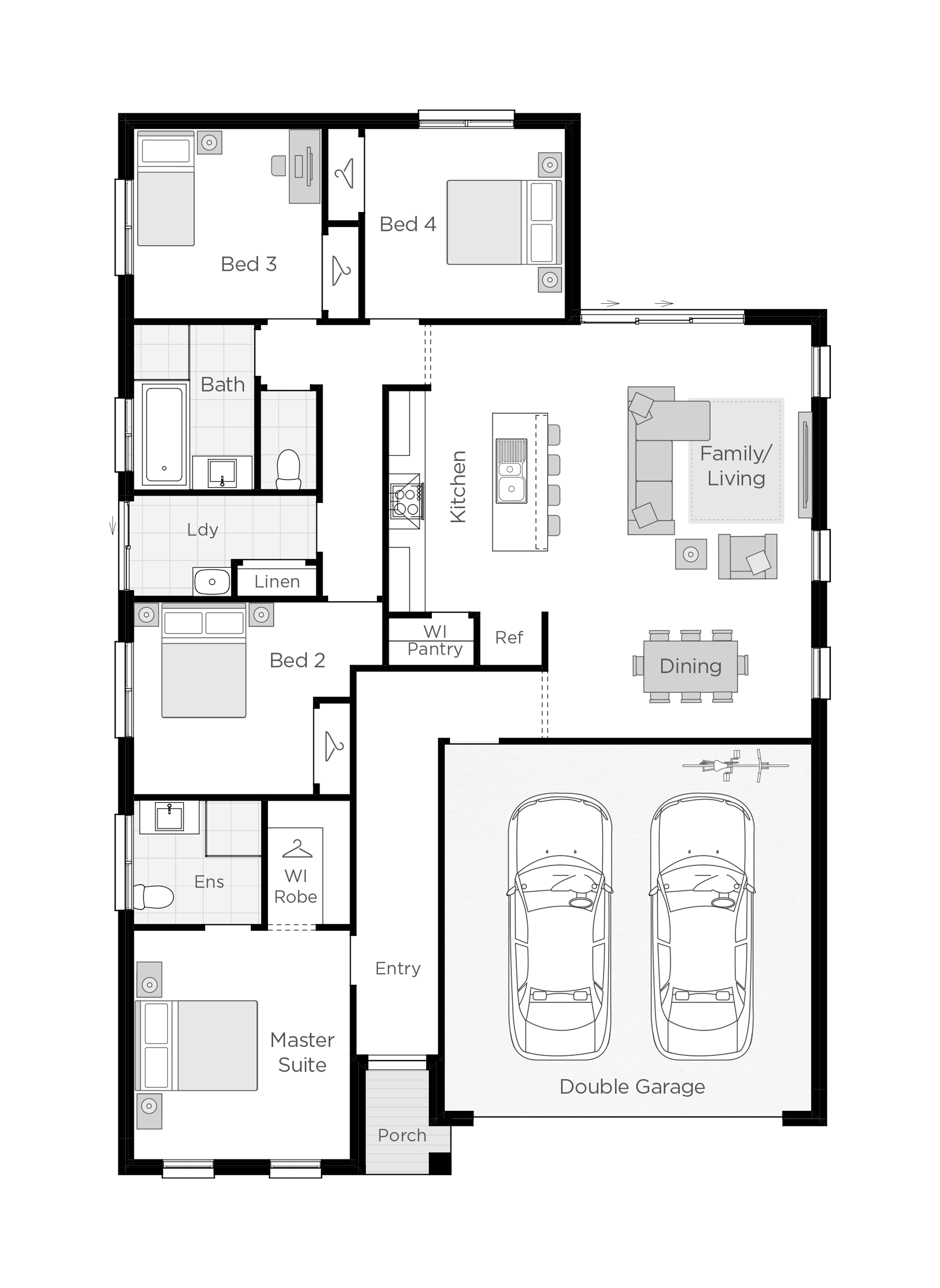 Lisbon 4 Bedroom Single Storey House Plan | Wilson Homes