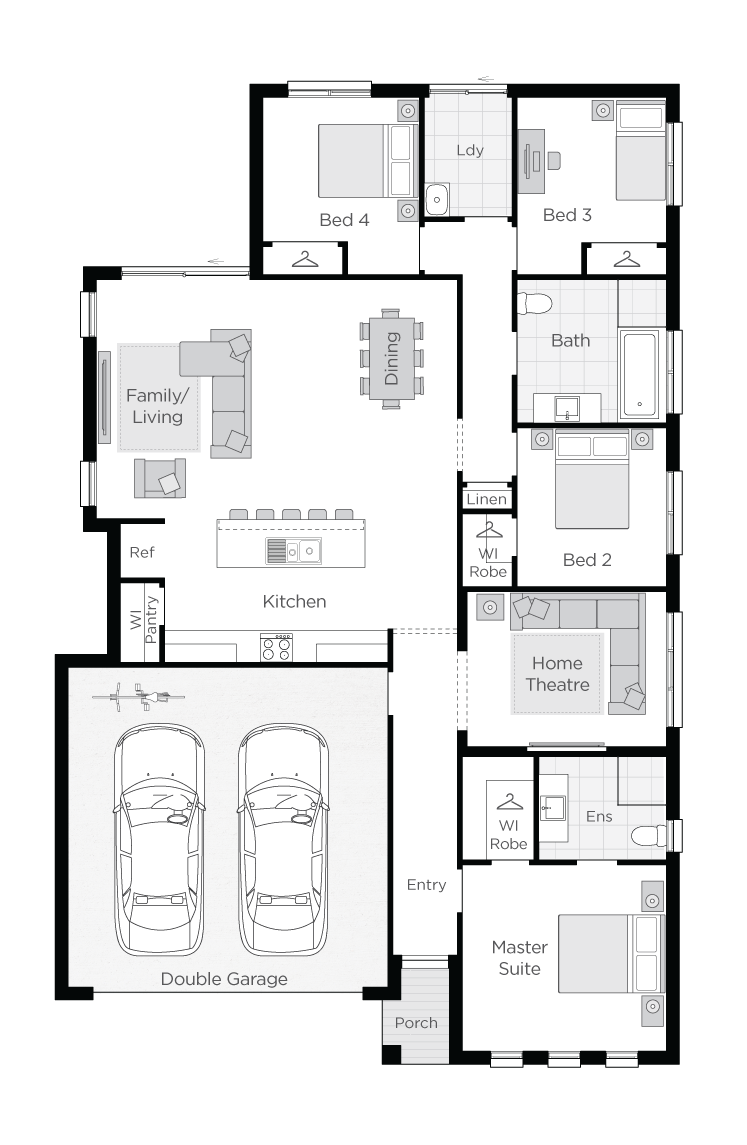 Sierra 4 Bedroom Single Storey House Plan | Wilson Homes